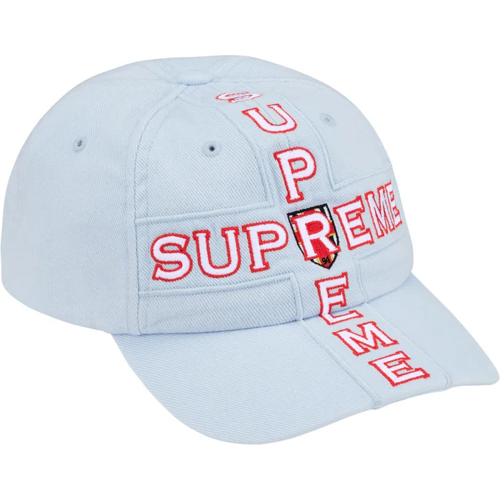 Supreme FW26 Cross 6-Panel Hat Light Blue