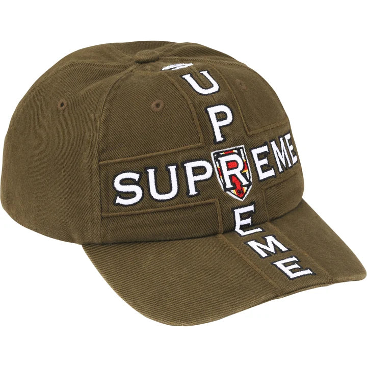 Supreme FW26 Cross 6-Panel Hat Olive