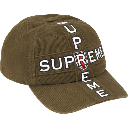 Supreme FW26 Cross 6-Panel Hat Olive