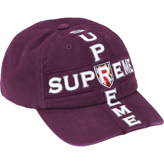 Supreme FW26 Cross 6-Panel Hat Plum