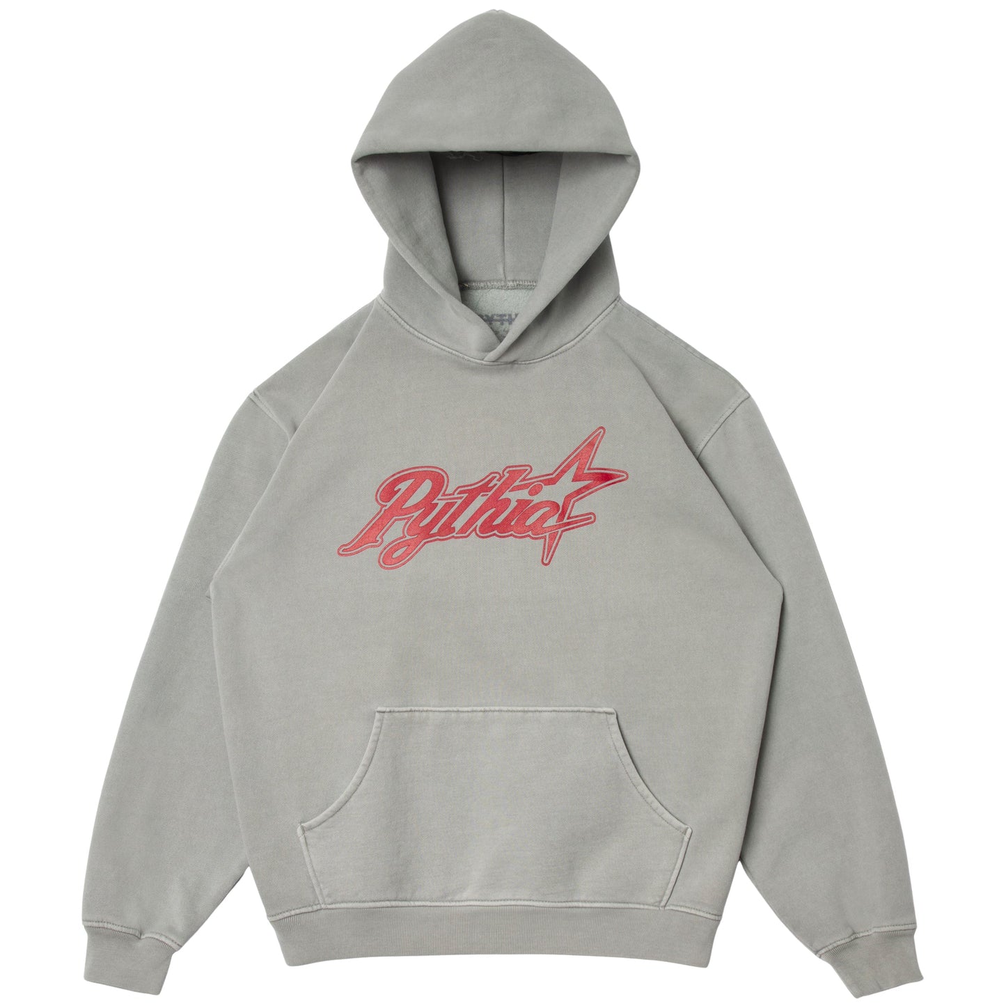 CURSIVE LOGO HOODIE - CEMENT