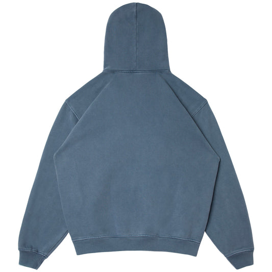 CURSIVE LOGO HOODIE - WASHED BLUE