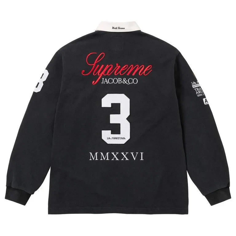 Supreme La Martina Jacob & Co Rugby Polo Black