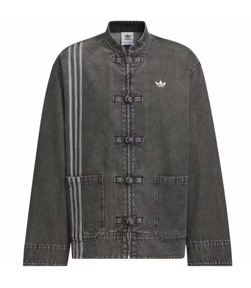 CTT Oversized Chinese Track Top 3.0 Gender Neutral Jacket “Medium Black Denim”