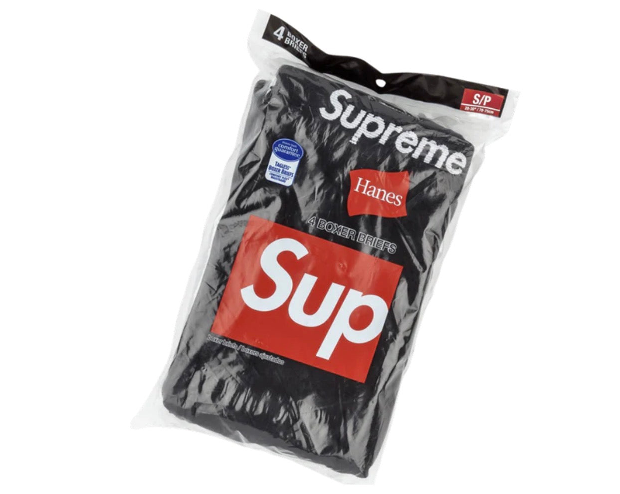 Hanes Tagless Boxer Briefs (4) “Black”