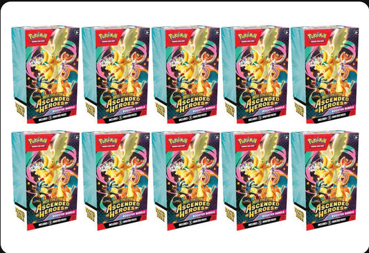 Pokemon Mega Evolution Ascended Heroes Booster Bundle 10X Lot