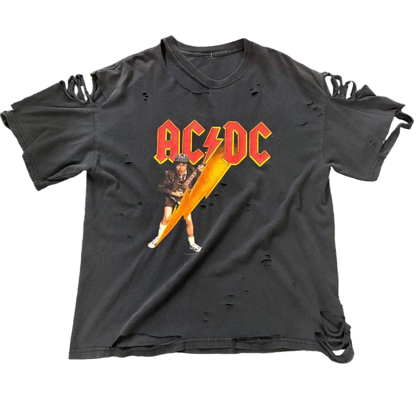 Vintage 2003 ACDC Thrashed Tee Black
