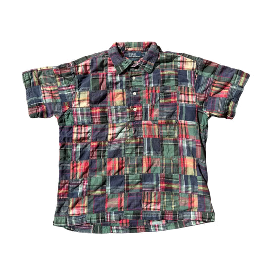 Vintage Polo Plaid Button Up Shirt Multicolor