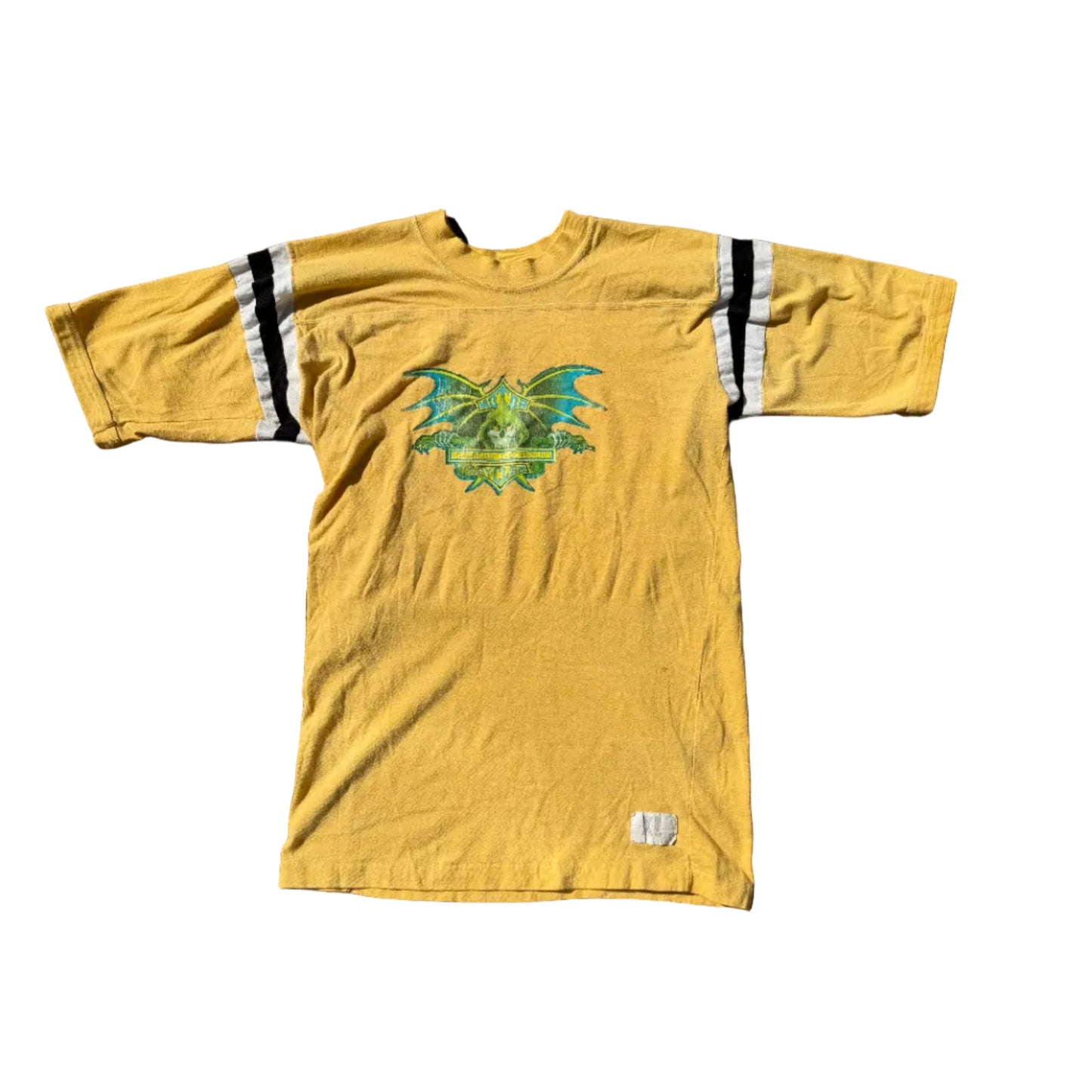 Vintage Harley 80's Ringer Tee Yellow