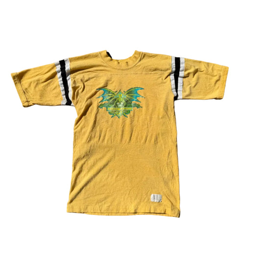 Vintage Harley 80's Ringer Tee Yellow