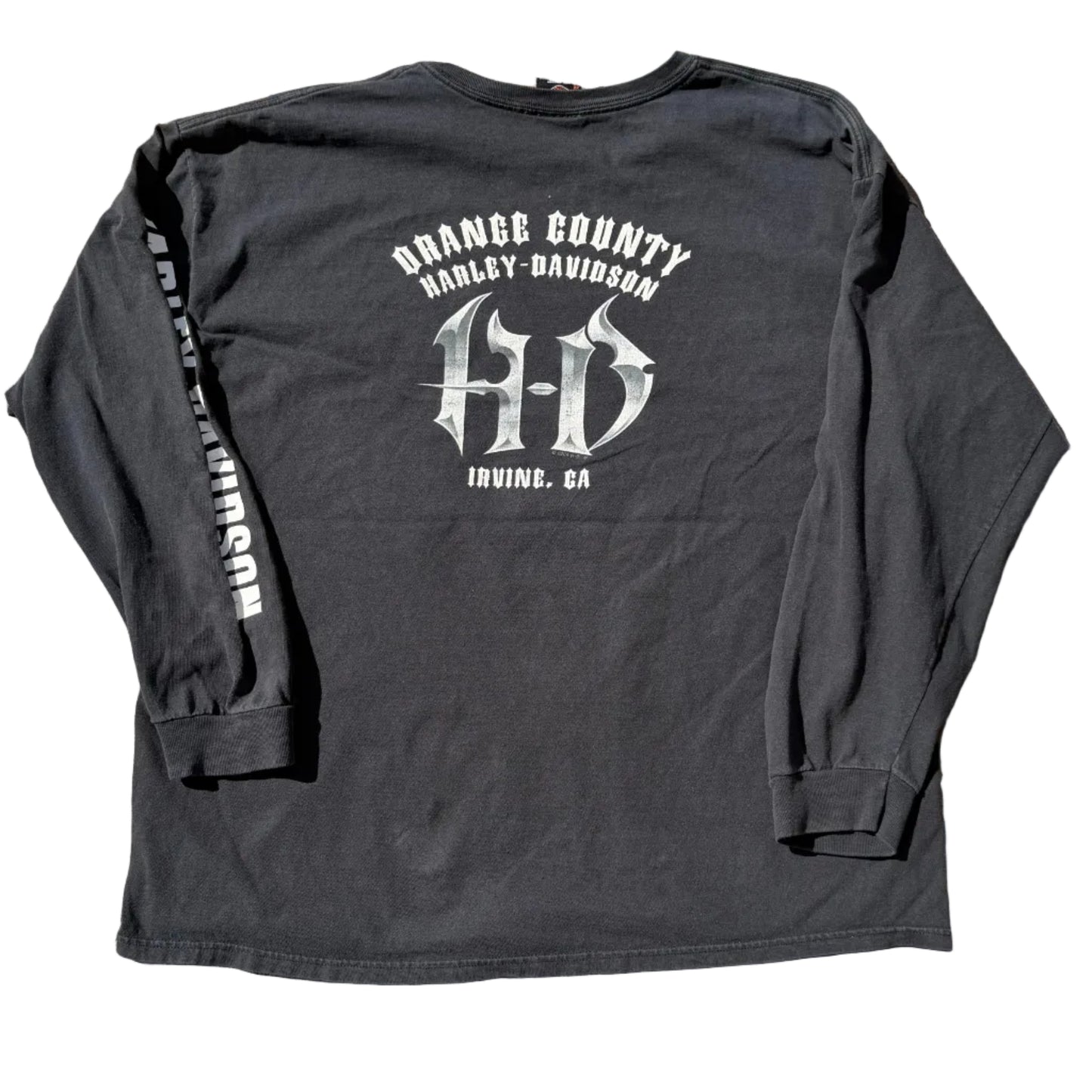 Vintage Harley Orange County LS Tee Black