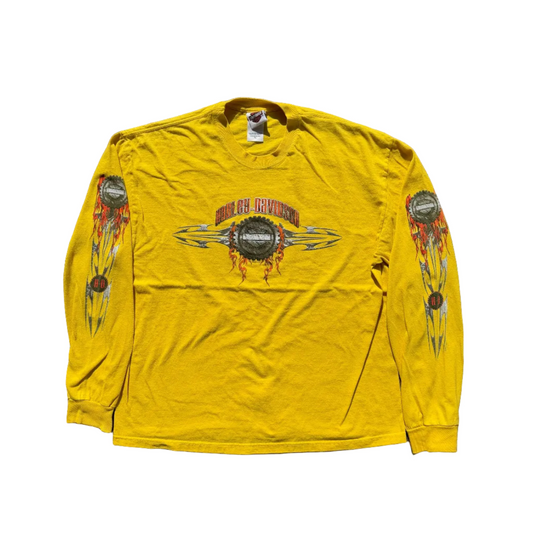 Vintage Harley Central LS Tee Yellow