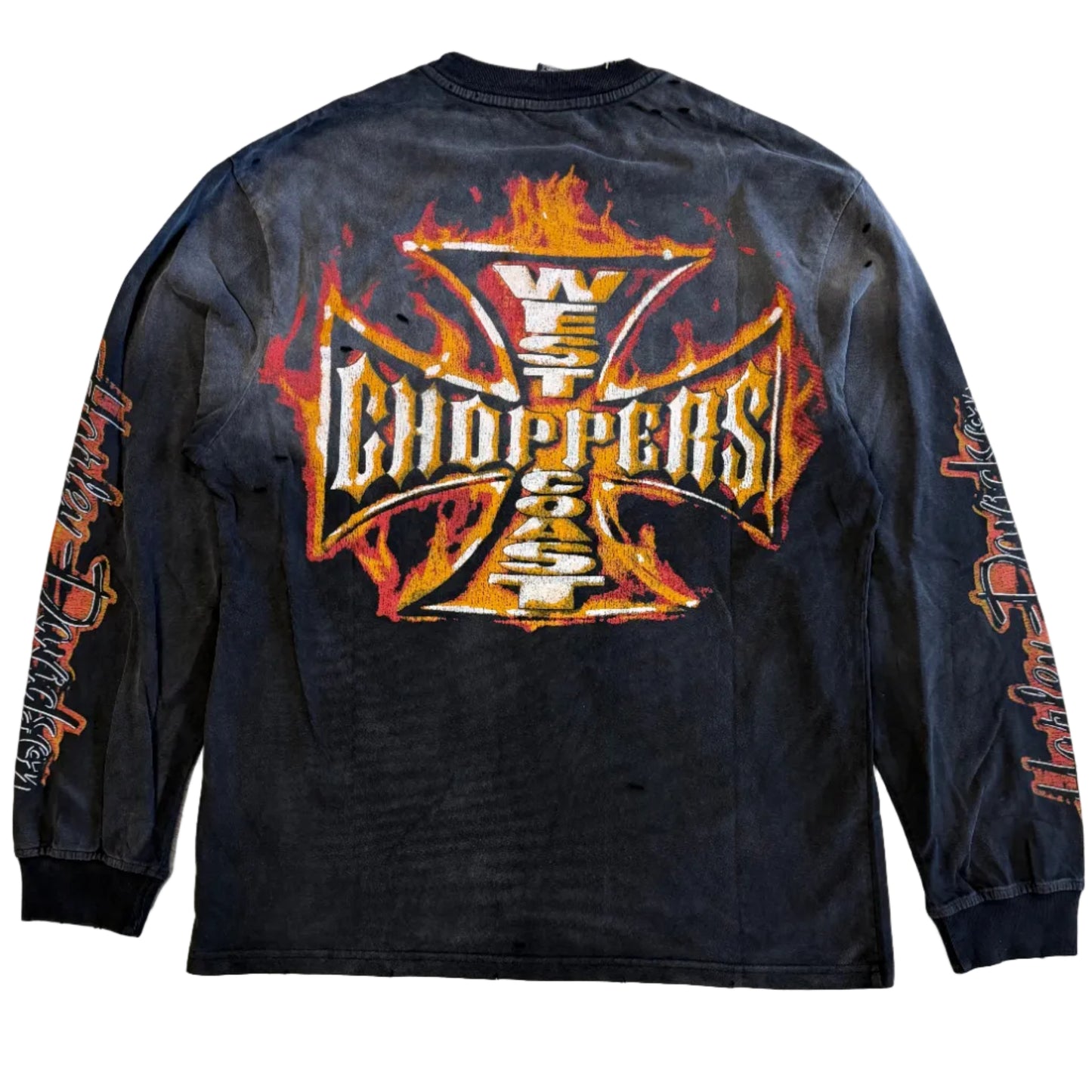 West Coast Choppers HD LS Tee Faded Black