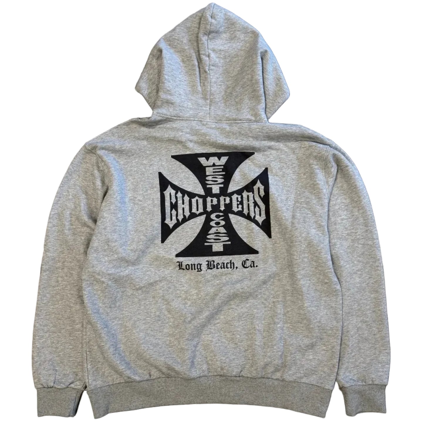 West Coast Choppers Torn Pullover Hoodie Grey