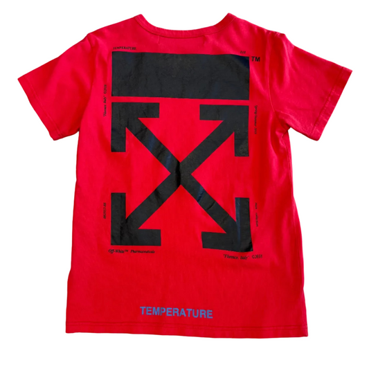 USED OFF-WHITE Mona Lisa Temperature Tee Red