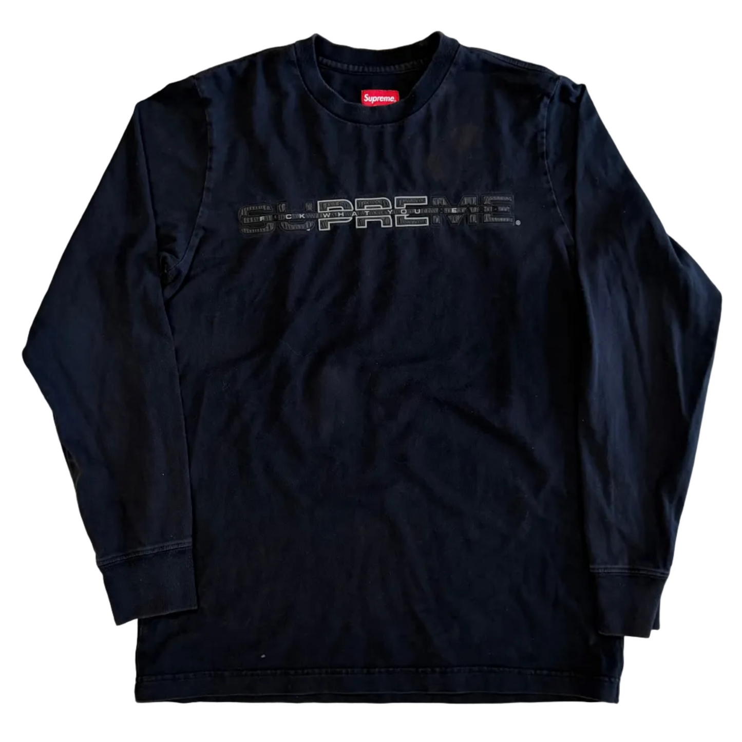 USED Supreme F What You Heard Reflective LS Tee