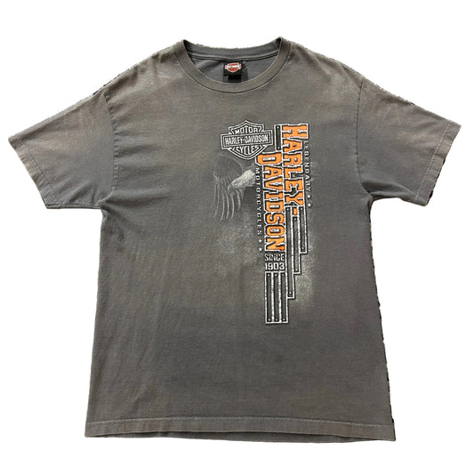 Vintage Harley Alligator Alley Grey Tee