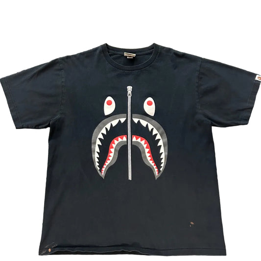 USED Bape Shark Tee Black
