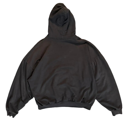 USED Balenciaga Round Backflip Hoodie Black