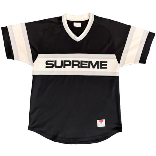 USED Supreme FW15 Baseball Jersey Black