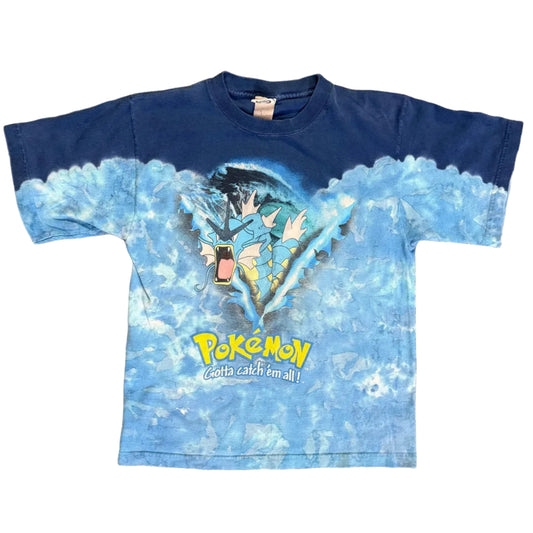 Vintage Gyarados Pokemon AOP Tee Blue