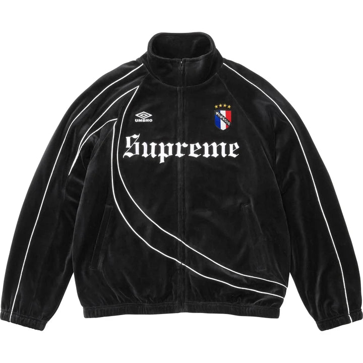 Supreme FW26 Umbro Velour Track Jacket Black