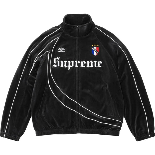 Supreme FW26 Umbro Velour Track Jacket Black
