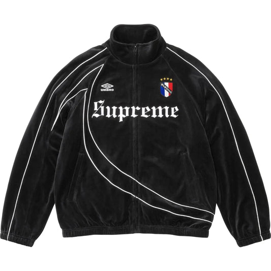 Supreme FW26 Umbro Velour Track Jacket Black