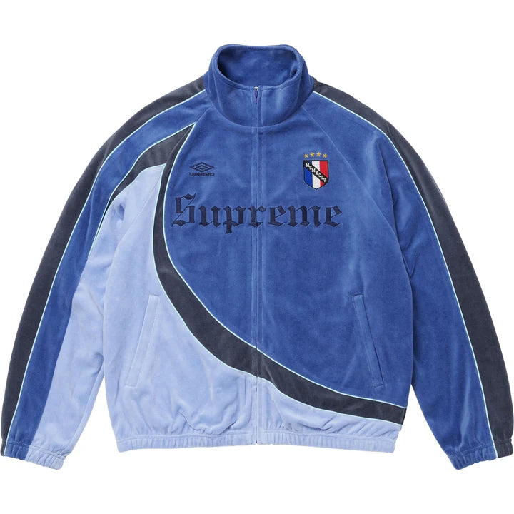 Supreme FW26 Umbro Velour Track Jacket Blue