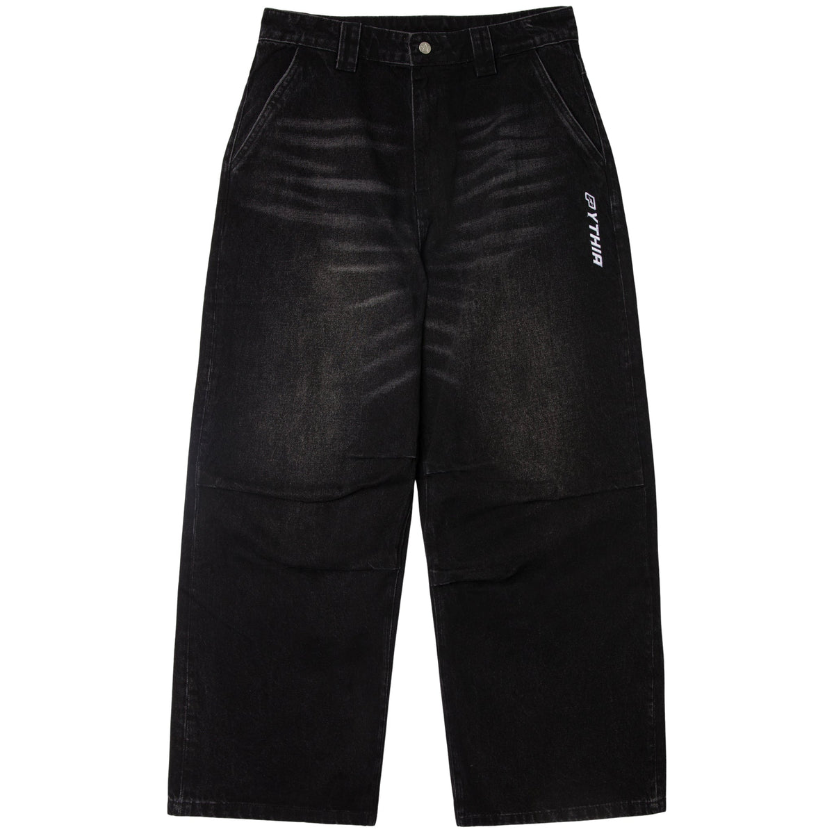BAGGY FLANNEL POCKET DENIM - WASHED BLACK