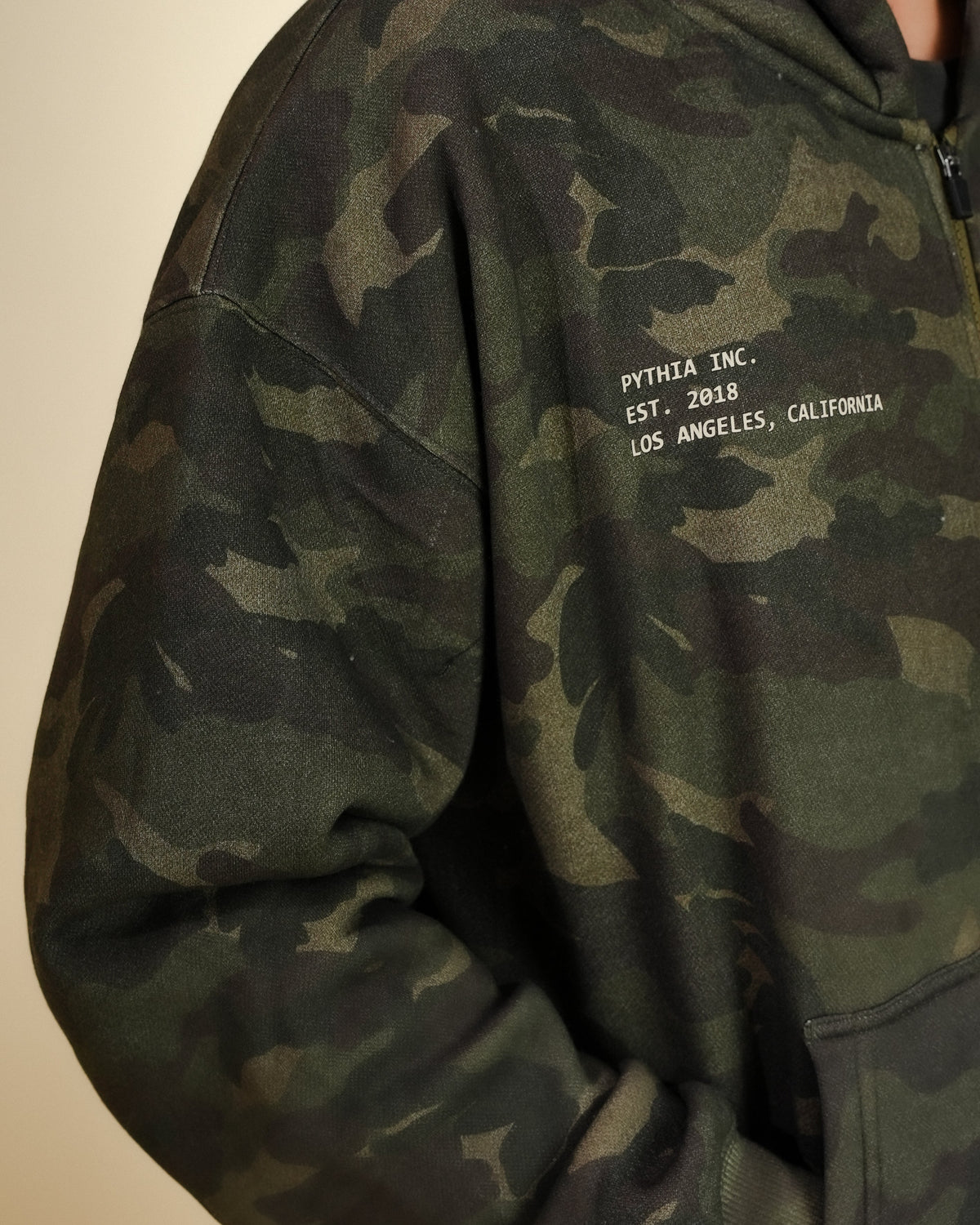 STUDDED LOGO HOODIE - CAMO