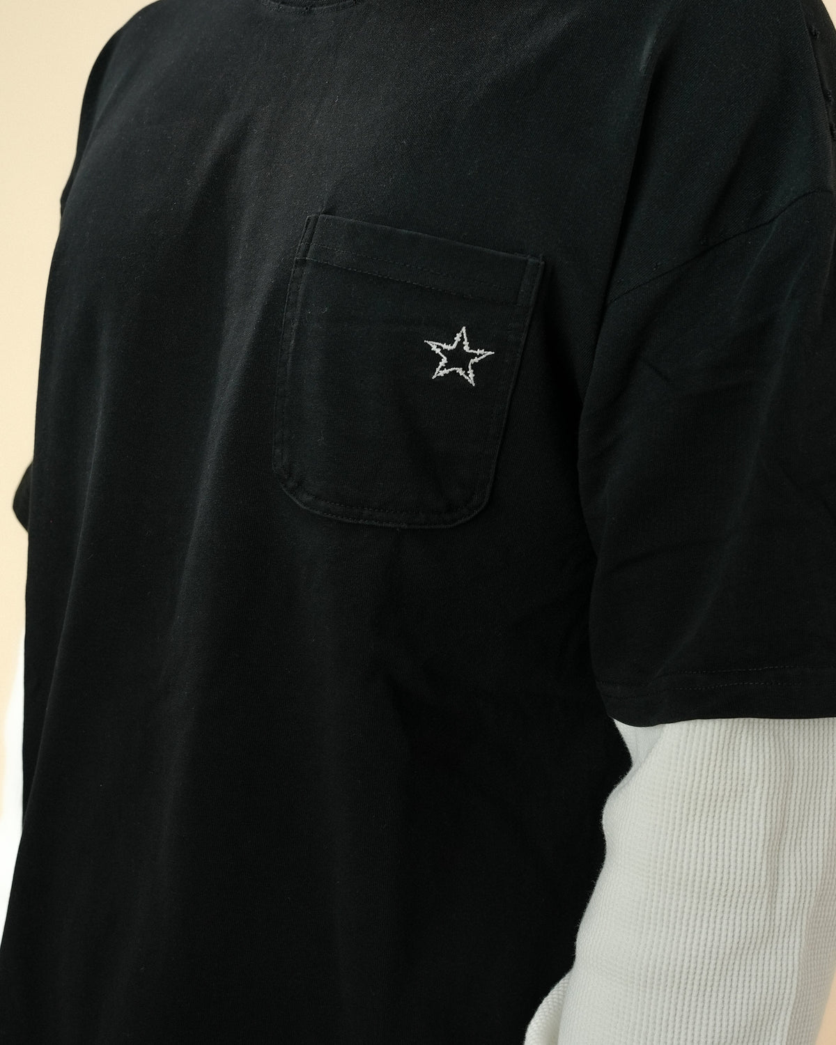 TWOFER WAFFLE LONG-SLEEVE - VINTAGE BLACK