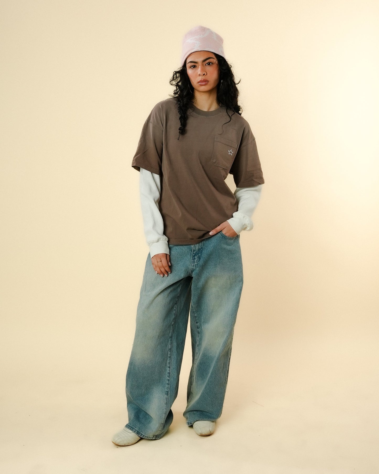 BAGGY TINTED DENIM - LIGHT WASH