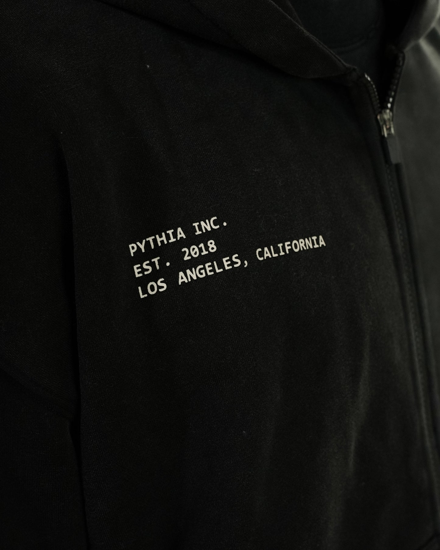 STUDDED LOGO HOODIE - WASHED BLACK