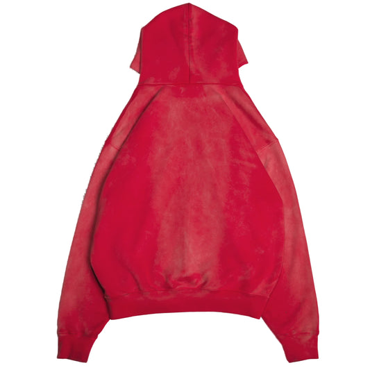 Grounded Blanks Sun Faded Hoodie Red