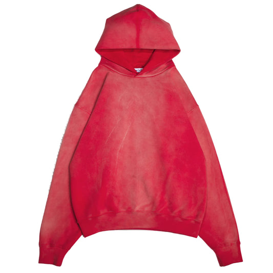 Grounded Blanks Sun Faded Hoodie Red