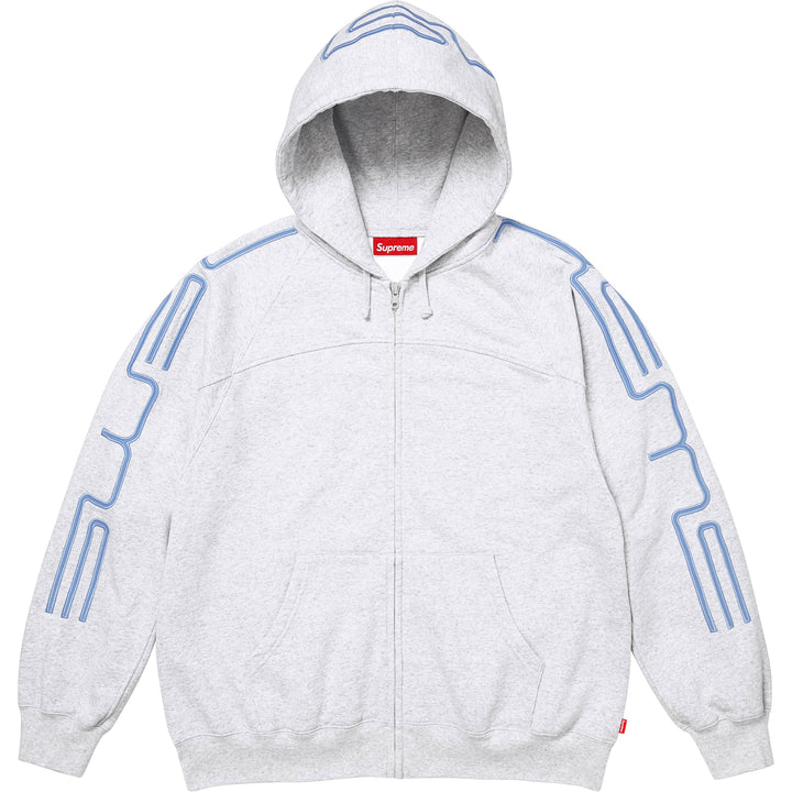 Supreme FW26 Connect Zip Up Hooded Sweatshirt Ash Grey