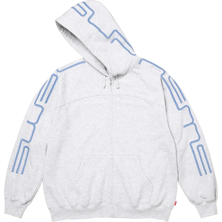 Supreme FW26 Connect Zip Up Hooded Sweatshirt Ash Grey