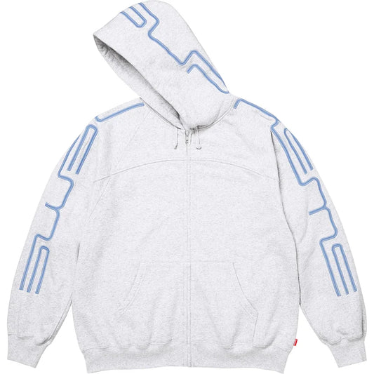 Supreme FW26 Connect Zip Up Hooded Sweatshirt Ash Grey