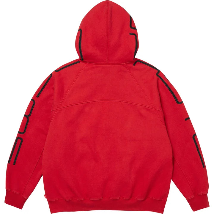 Supreme FW26 Connect Zip Up Hooded Sweatshirt Red