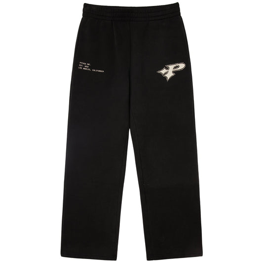 STUDDED LOGO SWEATS - WASHED BLACK