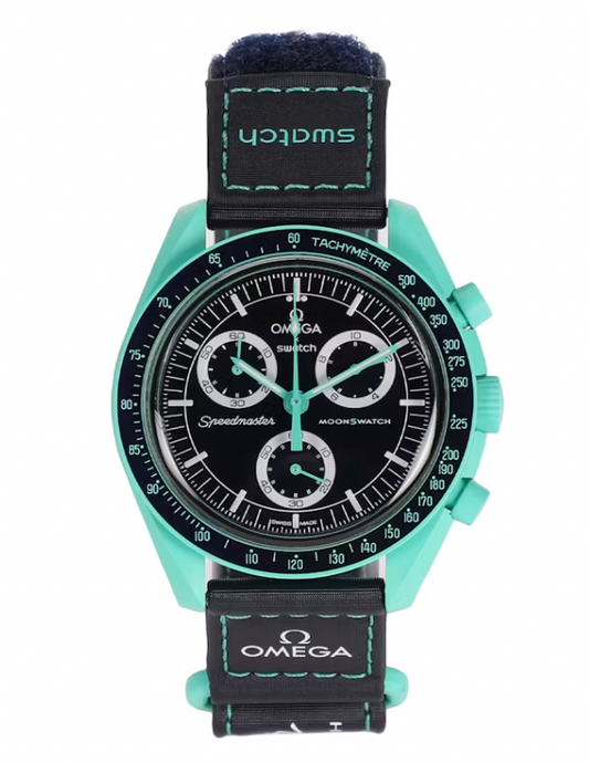 Swatch x Omega Bioceramic Moonswatch Mission On Earth Polar Lights