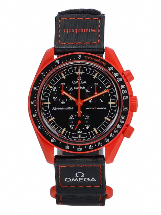 Swatch x Omega Bioceramic Moonswatch Mission On Earth Lava