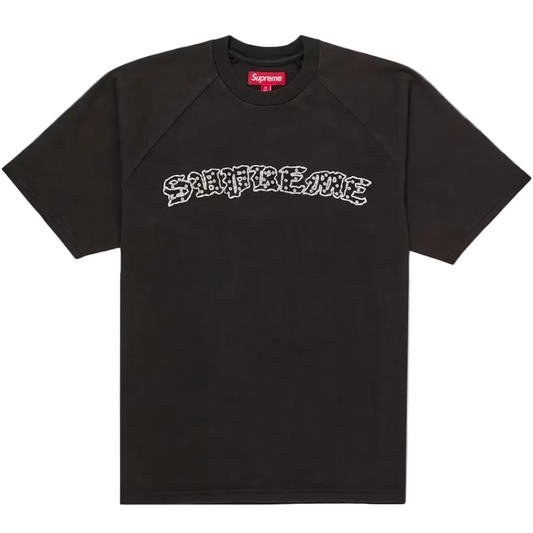 Supreme Rhinestone Raglan S/S Top Black
