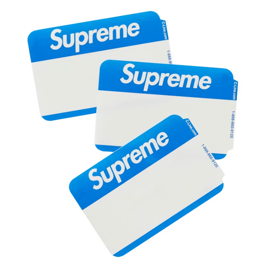 Supreme Name Badge Stickers 100-Pack Blue