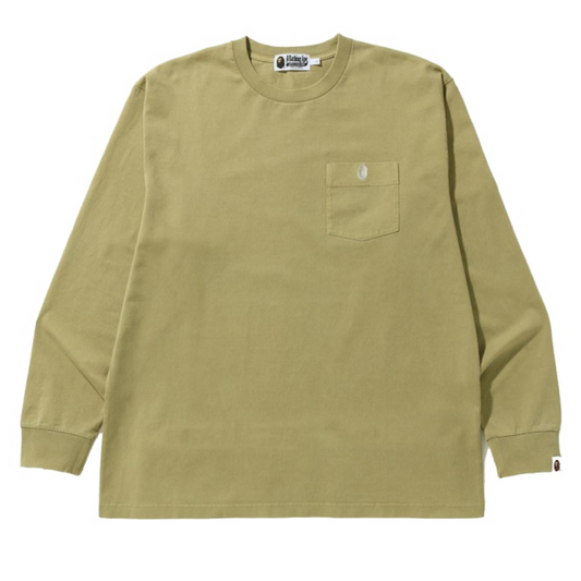 Bape A Bathing Ape Overdye One LS Tee Beige