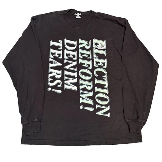 USED Denim Tears Carhartt Election Reform LS Tee Black