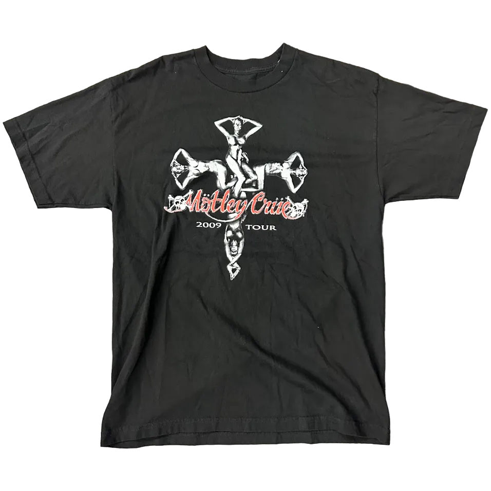 Vintage Motley Crue 2009 Iron Cross Tee Black