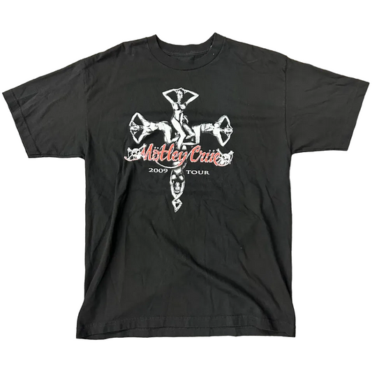 Vintage Motley Crue 2009 Iron Cross Tee Black