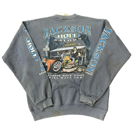 Vintage Jackson Hole Faded Crewneck Blue